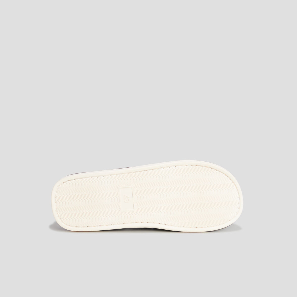 Chaussons mules matelassés fourrés gris homme