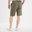 Bermuda chino à coulisse lin mélangé vert kaki homme