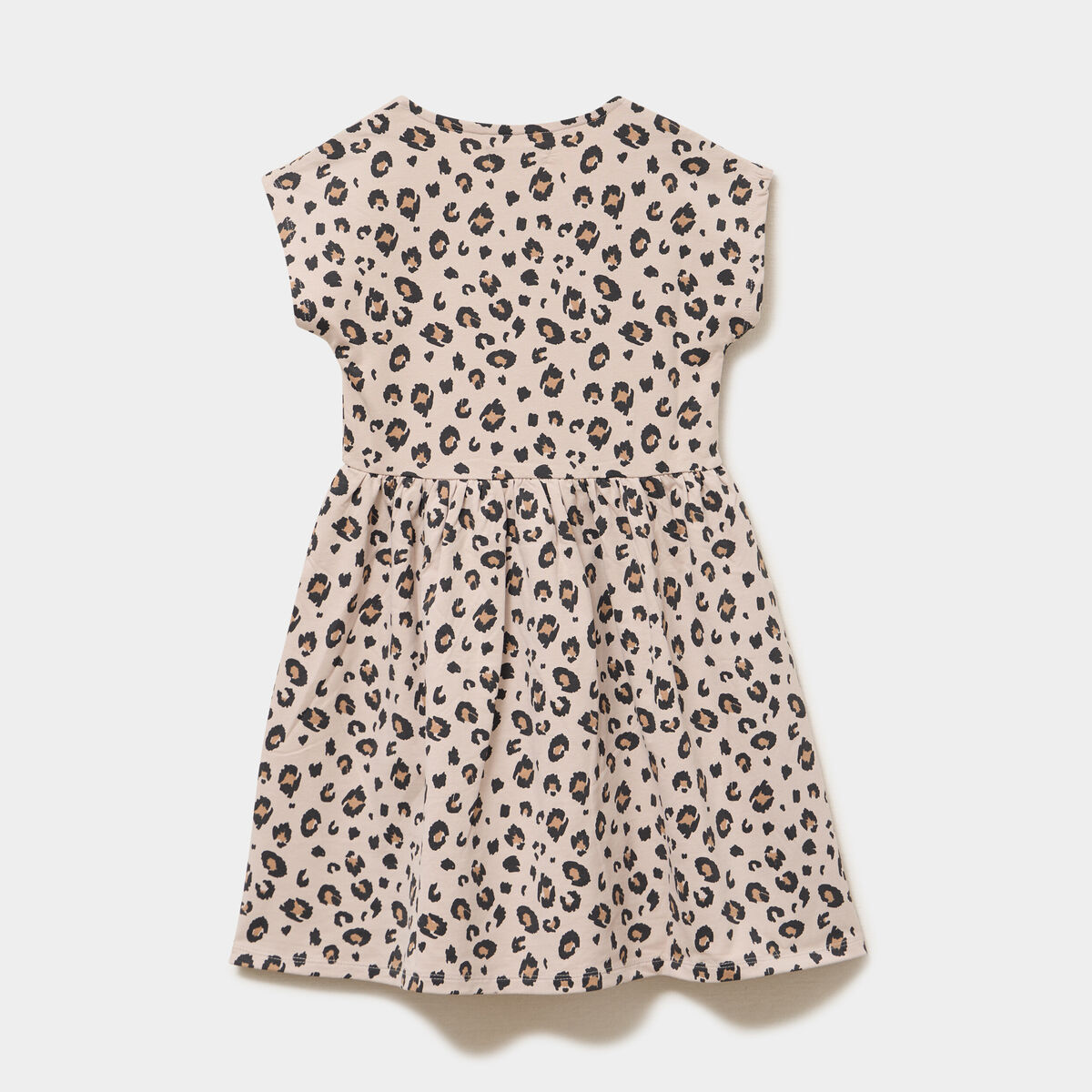 Robe courte droite sans manches cintr&eacute;e sable fille