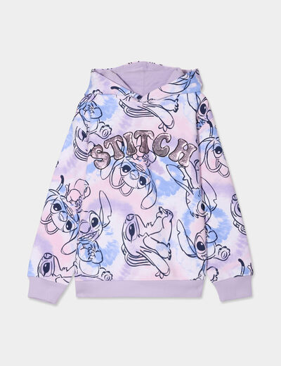 Sweat hoodie à capuche Stitch multicolore fille