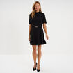 Robe &eacute;vas&eacute;e boucle taille noir femme