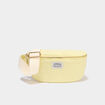 Sac banane bandouli&egrave;re en toile canvas jaune pastel femme