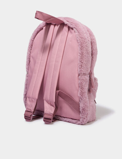 Sac &agrave; dos fausse fourrure Kuromi multicolore fille