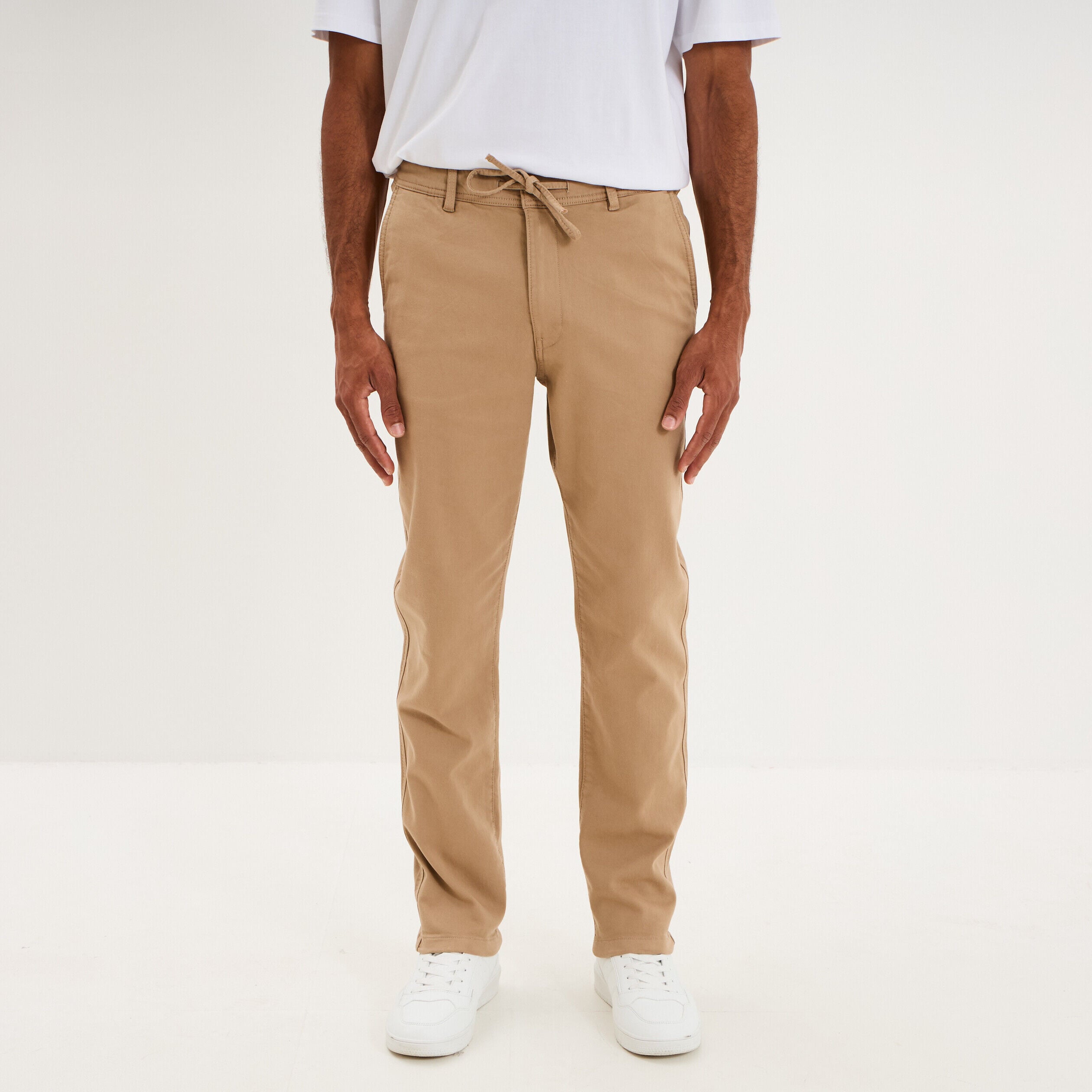 Pantalon chino droit confort beige homme CREEKS
