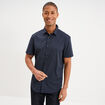 Chemise manches courtes coton bleu marine homme