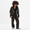 Pull col réversible noir femme