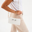 Sac pochette en bandoulière blanc femme