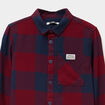 Chemise 1 poche manches longues coton bordeaux garçon