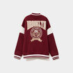 Gilet boutonné col teddy bordeaux garçon