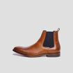 Bottines chelsea en cuir marron cognac homme