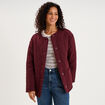 Veste r&eacute;versible matelass&eacute;e et polaire violet fonc&eacute; femme
