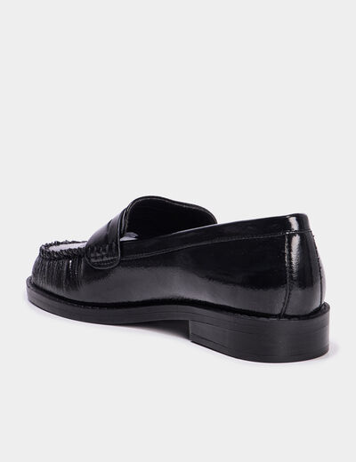 Mocassins vernis noir femme