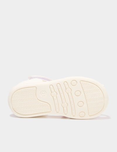 Sandales &agrave; scratchs semelle souple multicolore b&eacute;b&eacute; fille