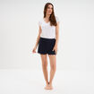 Bas de pyjama short détails dentelle bleu foncé femme