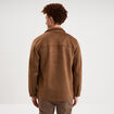 Surchemise droite en su&eacute;dine camel homme