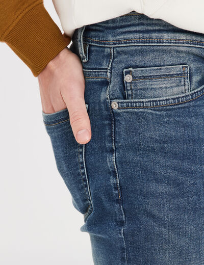 Jeans slim 5 poches denim dirty homme