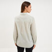 Chemise manches ajustables 1 poche coton vert clair femme