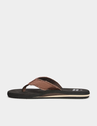 Tongs marron homme