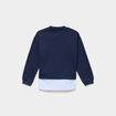 Sweat effet 2-en-1 oversize bleu marine fille