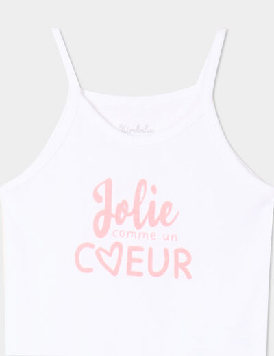 Lot 3 bodies US coton bretelles fines blanc bébé fille