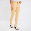 Pantalon slim stretch jaune clair femme