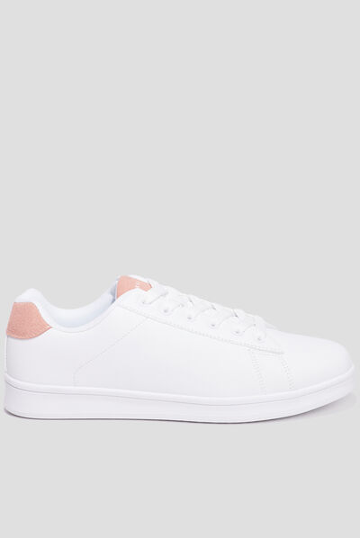 Tennis basses à lacets Creeks rose femme