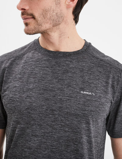 T-shirt technique outdoor léger Trappeur gris foncé homme