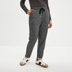 Pantalon jogging taille haute gris femme