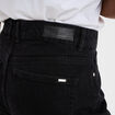 Jeans large coton denim noir femme