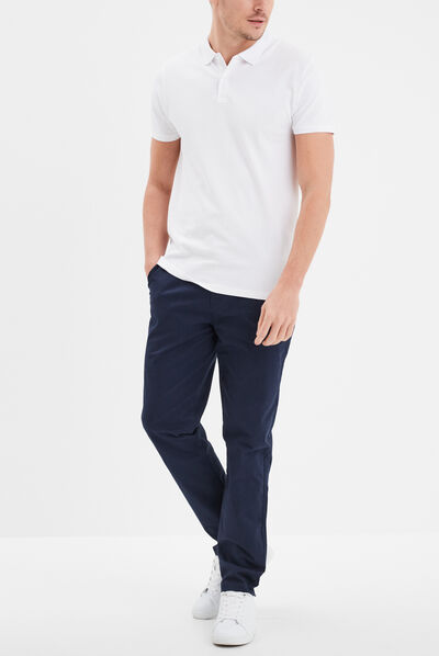 Pantalon chino bleu marine homme