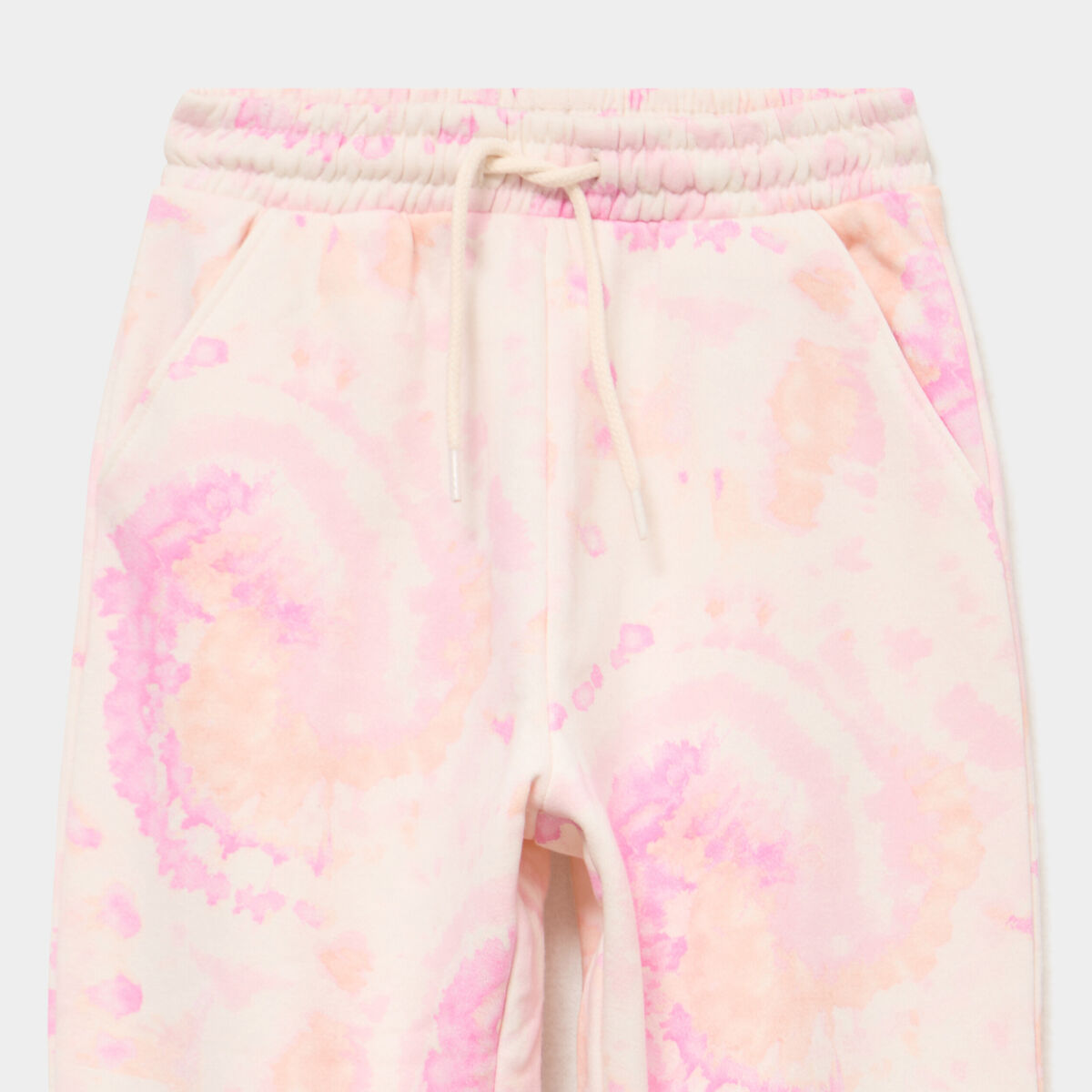 Pantalon de jogging molleton beige fille