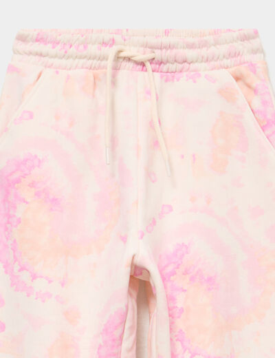 Pantalon de jogging molleton beige fille