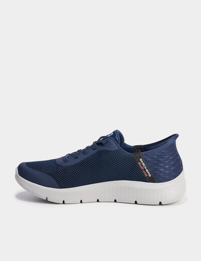 Baskets running à lacets élastiqués bleu homme