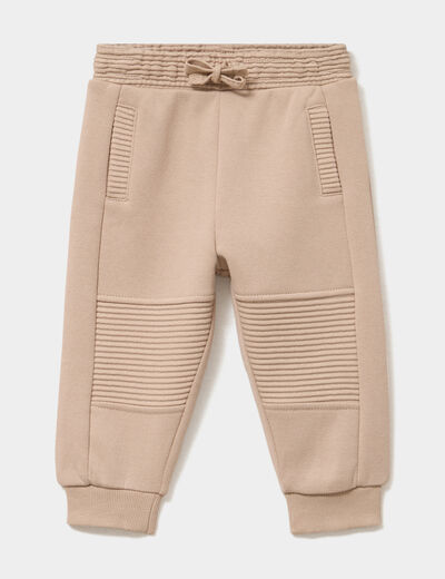 Pantalon de jogging molletonn&eacute; sable b&eacute;b&eacute; gar&ccedil;on