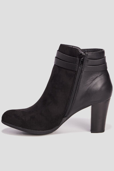 Bottines avec brides noir femme