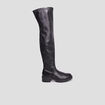 Bottes cuissardes semelle chunky noir femme