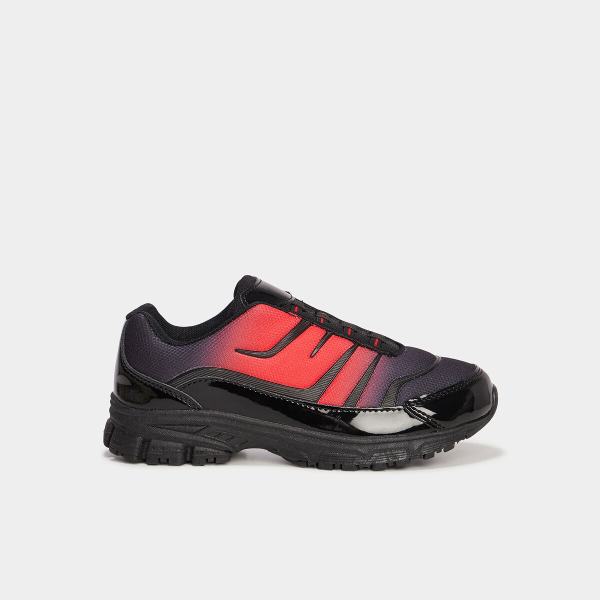 Baskets running lacets élastiquées rouge garçon