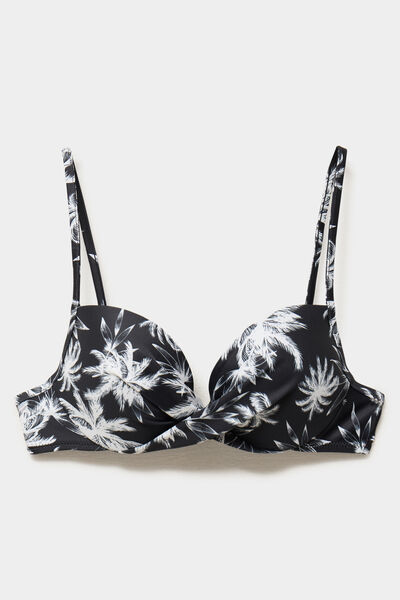 Haut de maillot de bain push up armatur&eacute; ecru femme