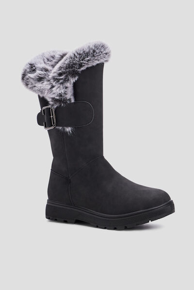 Bottes fourrées noir femme