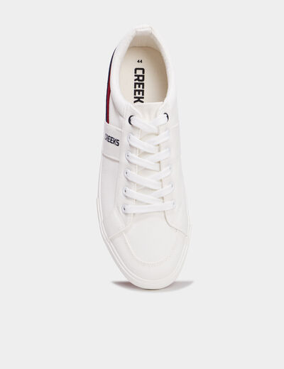 Tennis basses à lacets Creeks blanc homme