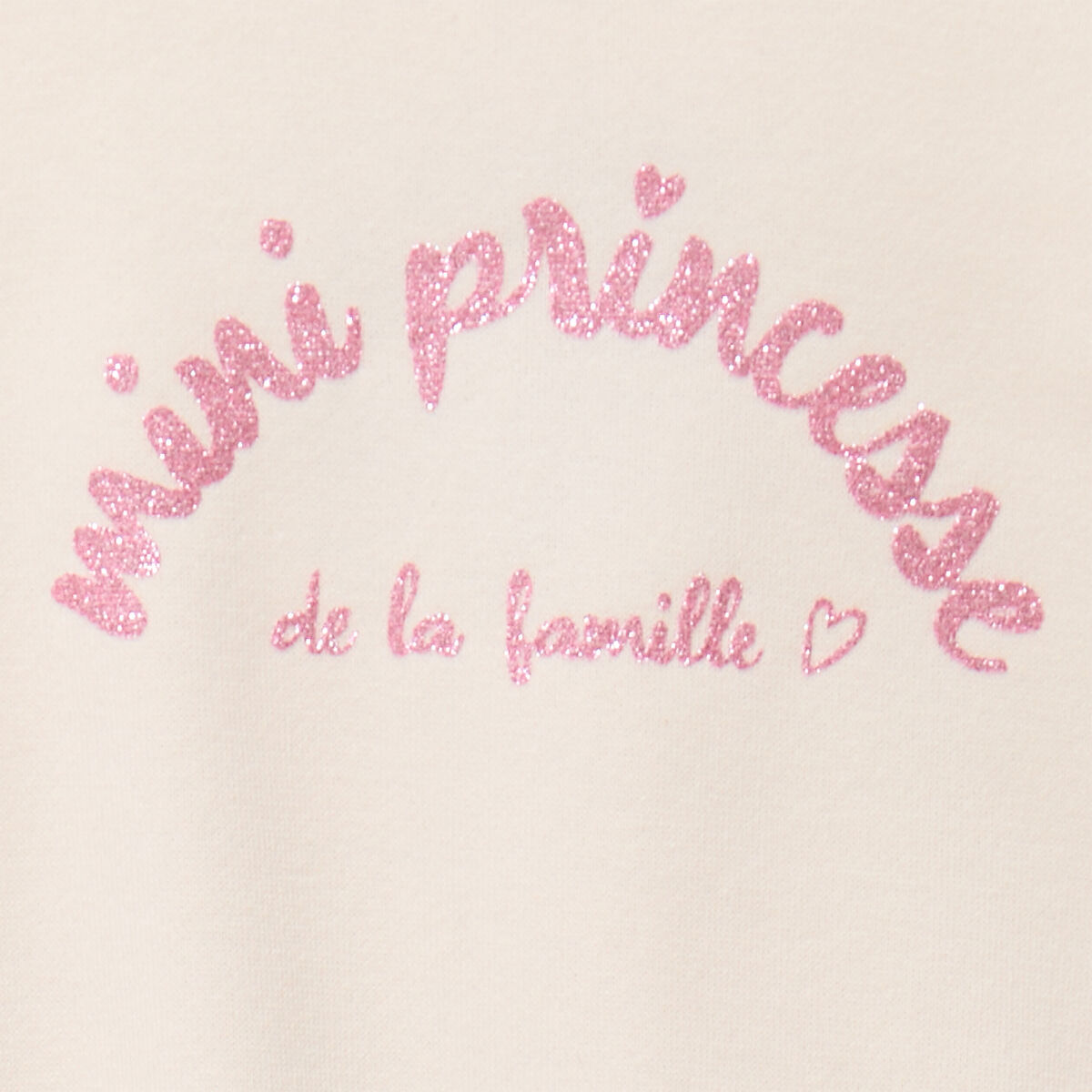 Sweat col rond manches longues creme b&eacute;b&eacute; fille