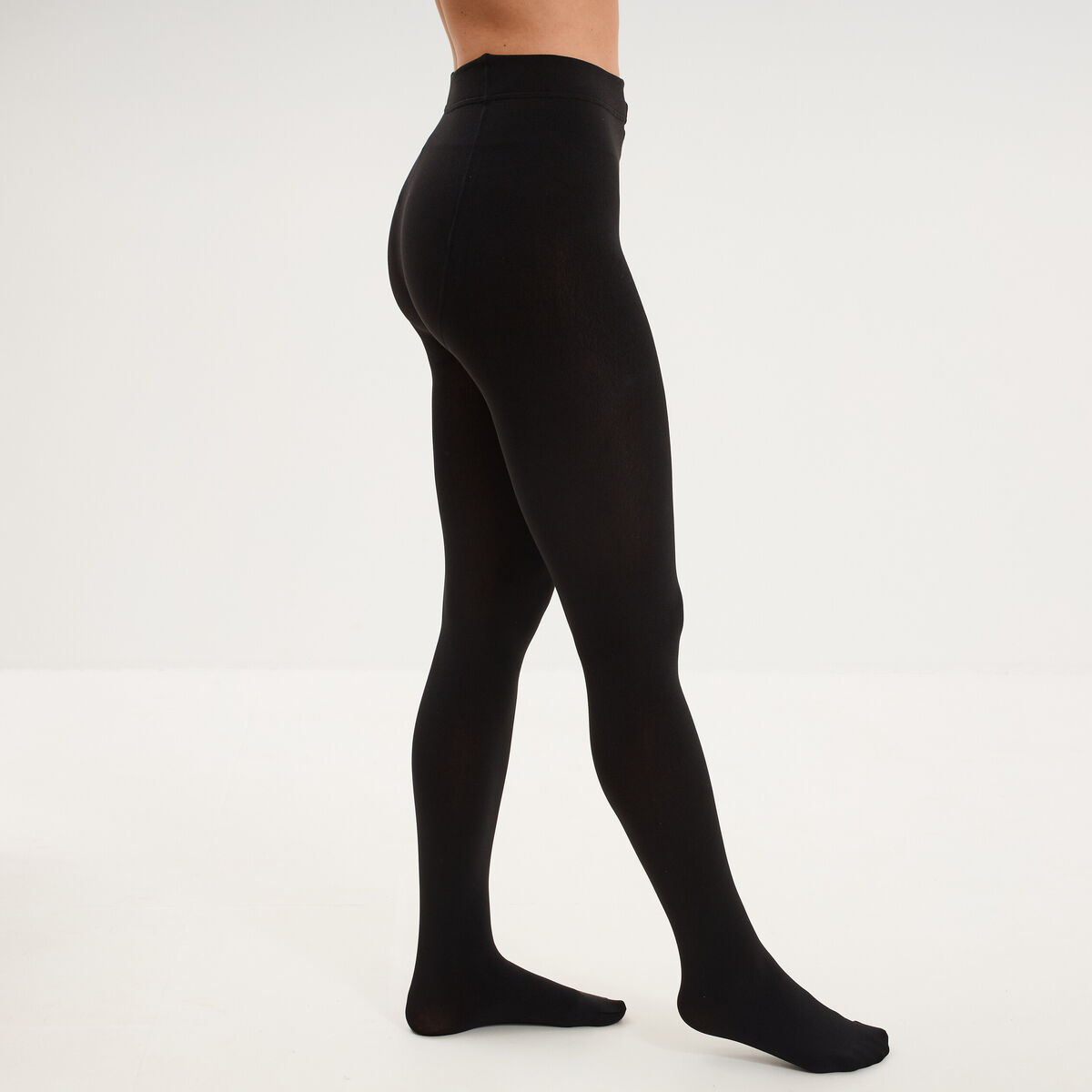 Collants int&eacute;rieur polaire noir femme