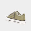 Tennis en toile &agrave; plateforme vert kaki femme
