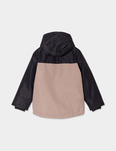Veste zippée à capuche taupe garçon