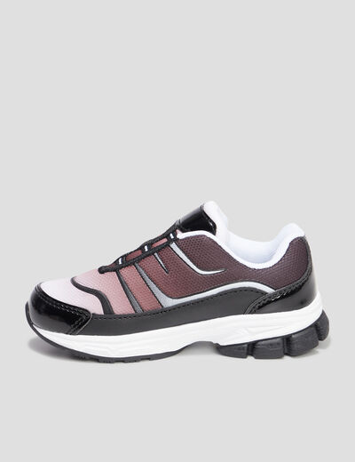 Baskets running lacets &eacute;lastiqu&eacute;s multicolore gar&ccedil;on
