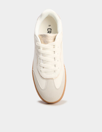 Tennis basses à lacets blanc fille