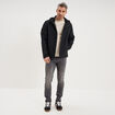 Blouson coupe-vent imperm&eacute;able &agrave; capuche noir homme