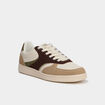 Baskets basses &agrave; lacets vert kaki femme