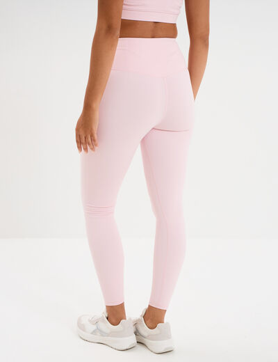Legging de sport gainant taille haute rose clair femme