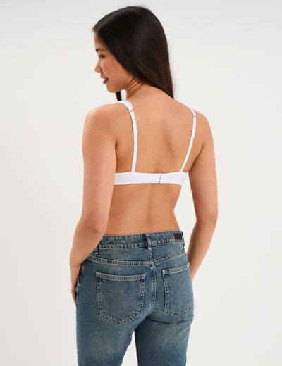 Soutien-gorge foulard coton majoritaire blanc femme
